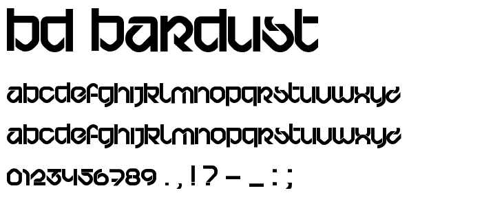 BD Bardust font
